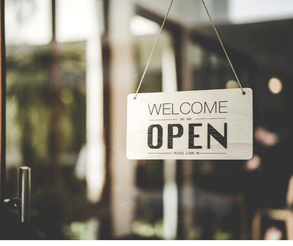 Open shop sign